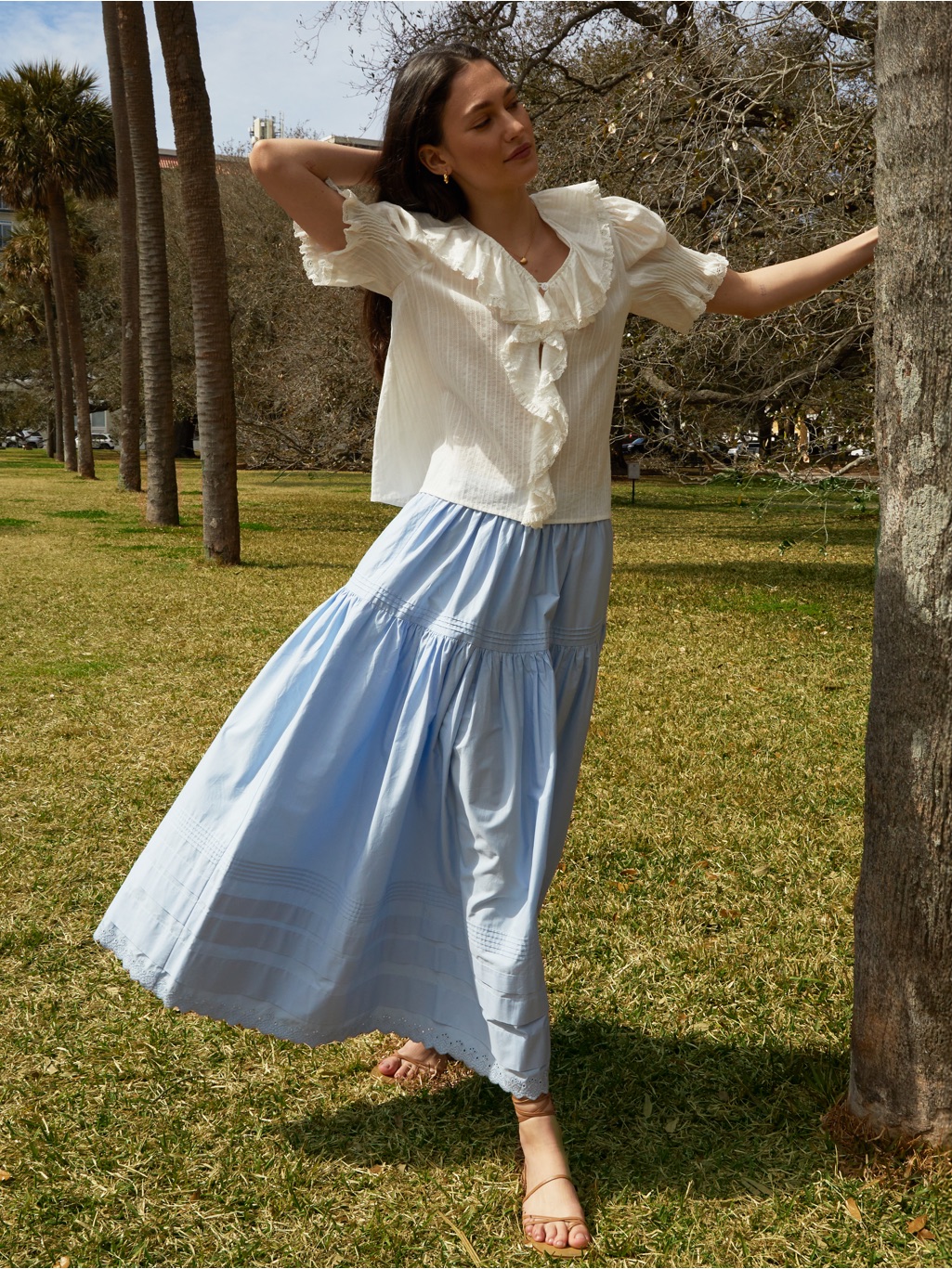 New Anthropologie O.P.T Beth Cotton Skirt